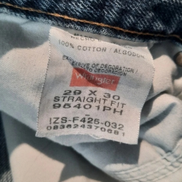 Mens Wrangler Jeans - Straight Leg - Denim JeansMens Size:29-30 - Picture 4 of 7